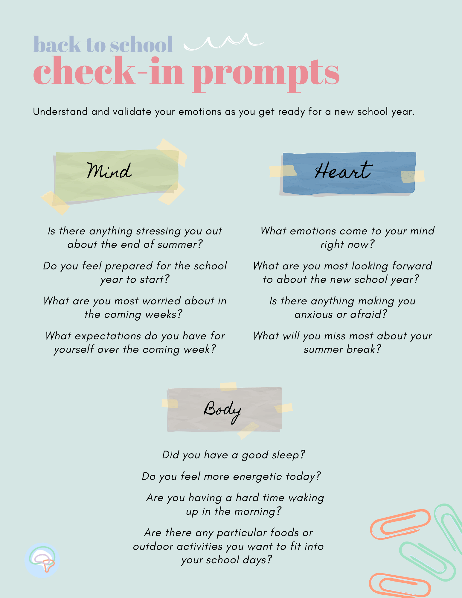 Back To School Check In